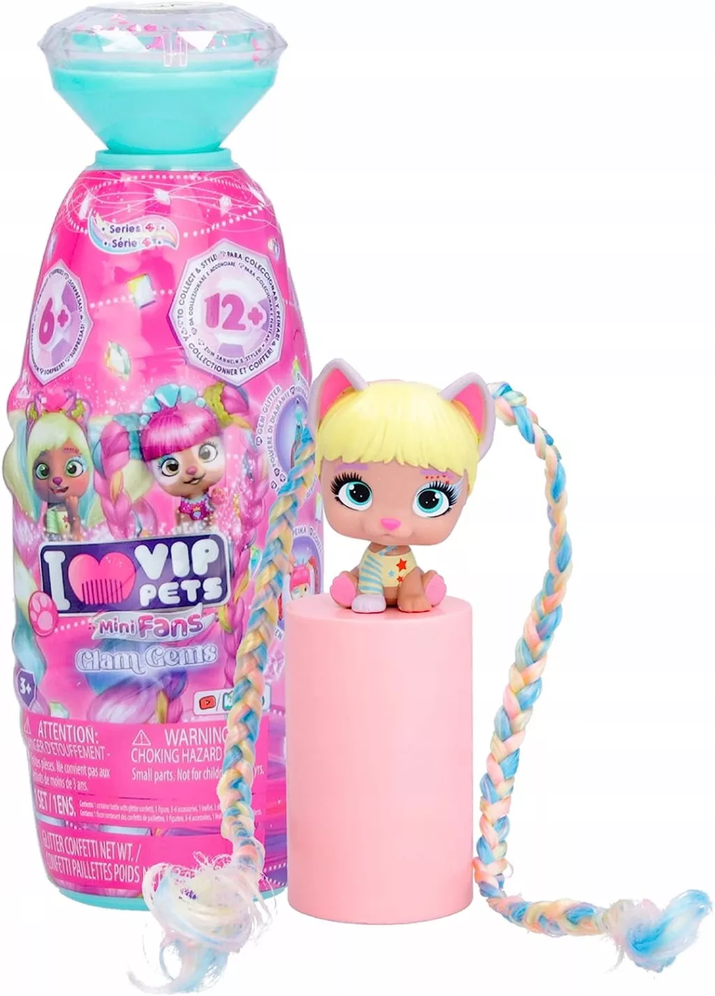 Игровой набор VIP Pets Mini Fans Glam Gems, серия 4, питомец-сюрприз
